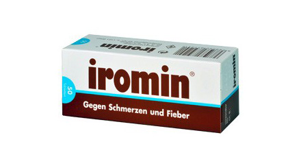Foto einer Packung iromin - Gegen Schmerzen und Fieber